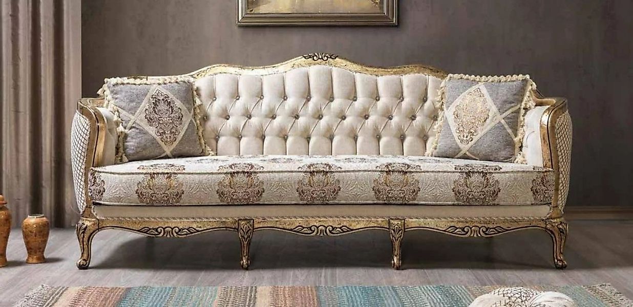 JVmoebel Sofa Sofa Dreisitzer Chesterfield Couch 3er Couchen Barock Rokoko günstig online kaufen