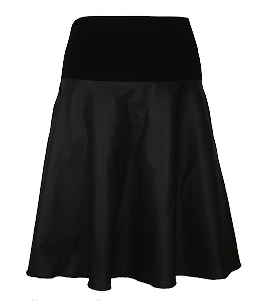 dunkle design A-Linien-Rock 57cm Kunstleder Jeans günstig online kaufen