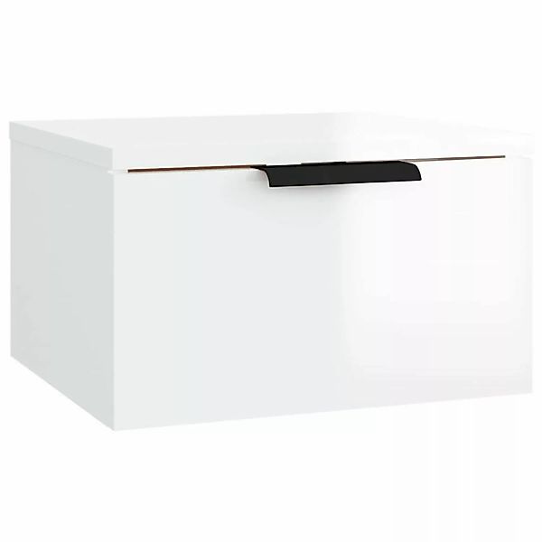 vidaXL Wand-Nachttisch Hochglanz-Weiß 34x30x20 cm günstig online kaufen