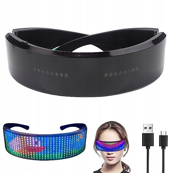 QUBEBU Sonnenbrille Einzigartige LED-Gläser, LED Brille günstig online kaufen