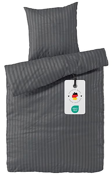 Carpe Sonno Bettwäsche Damast 135x200 155x220 Baumwolle Bettwäsche gestreif günstig online kaufen