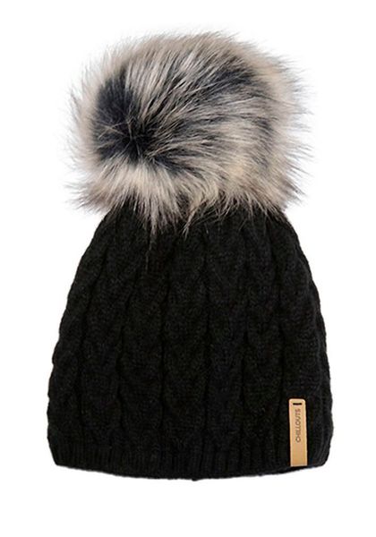 chillouts Bommelmütze "Tabea Hat" mit abnehmbarem Kunstfell-Bommel günstig online kaufen