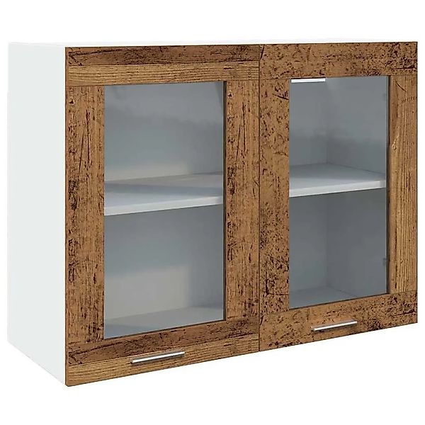 vidaXL Hängeglasschrank Lyon Altholz-Optik 80x31x60 cm Holzwerkstoff 856119 günstig online kaufen