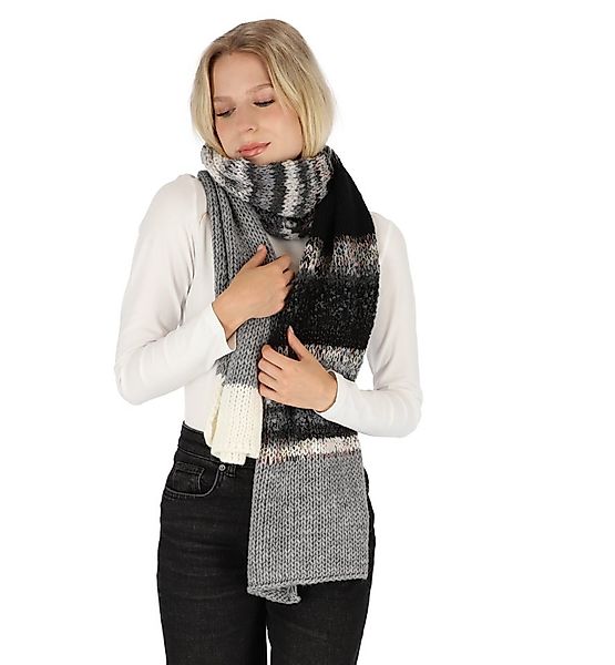 halsüberkopf Accessoires Strickschal Chenille mit Streifenpatch, Made in Ge günstig online kaufen