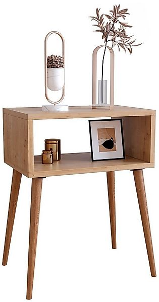 VCM Nachttisch Holz Retro Nachttisch Beistelltisch Singol M günstig online kaufen