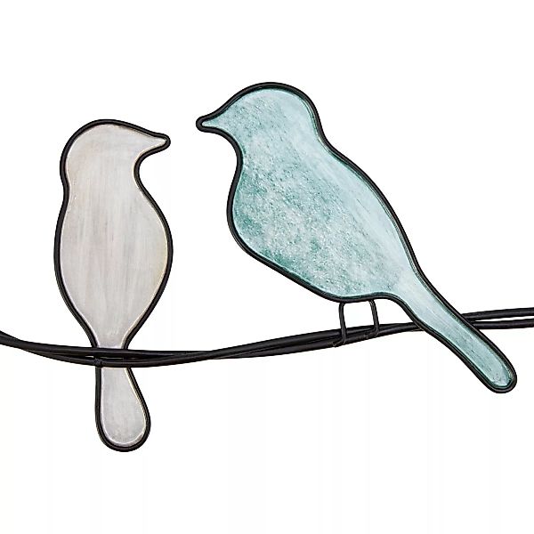 Vogel-Wandbild Metall Grün Beige günstig online kaufen