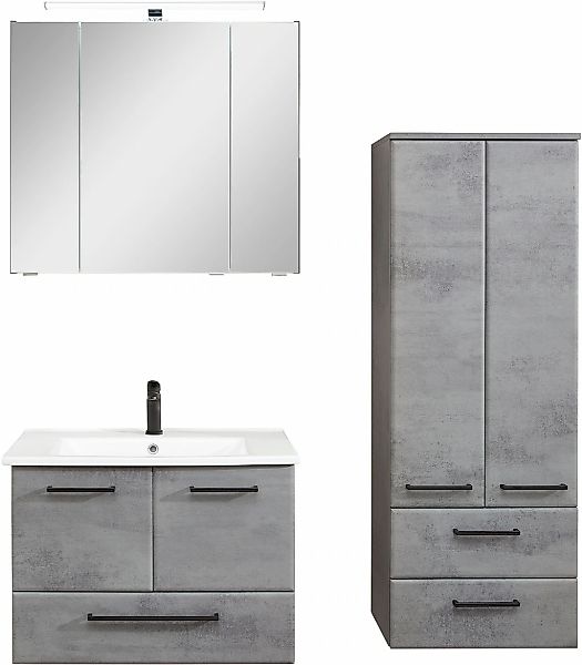 Saphir Badmöbel-Set "Quickset 945 3-teilig, Keramik-Waschtisch mit LED-Spie günstig online kaufen