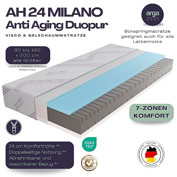 Gelschaummatratze AH24 Anti-Aging Milano Premium Visco günstig online kaufen