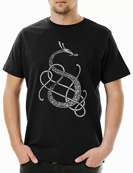 Urban Backwoods Print-Shirt Norse Snake Dragon Herren T-Shirt Raben Raven H günstig online kaufen