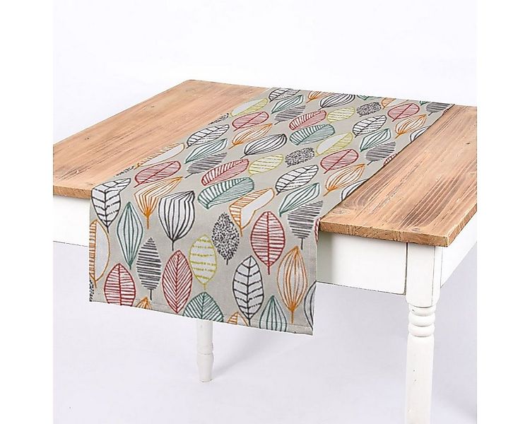 SCHÖNER LEBEN. Tischläufer SCHÖNER LEBEN. Tischläufer Canyon Blätter beige günstig online kaufen