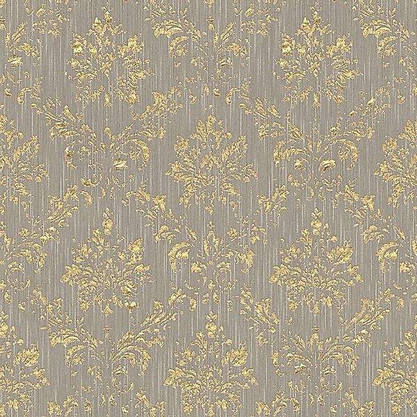 PROFHOME 306625-GU Barock Tapete Ornament dezent Schimmernd Beige Gold 0,53 günstig online kaufen