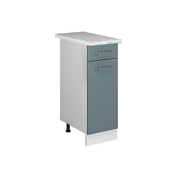 Vicco Küchenunterschrank R-Line Schubladenschrank für die Küche Blau-Grau/W günstig online kaufen