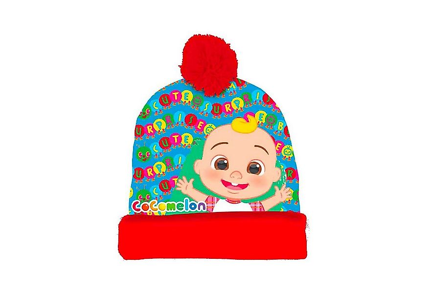 COCOMELON Fleecemütze Mütze mit Bommel Warme Mütze im fröhlichen Design günstig online kaufen