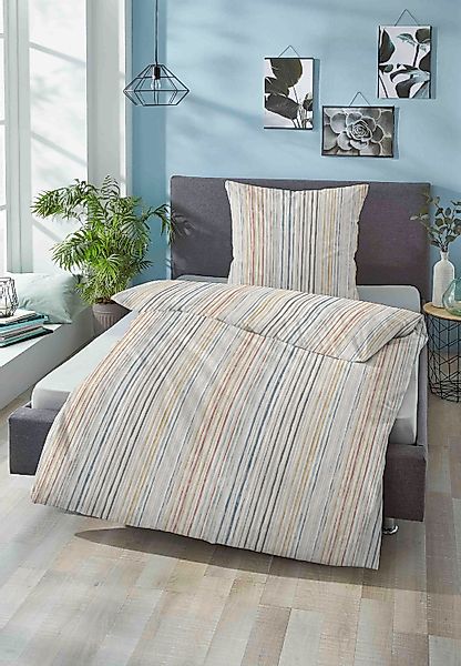 Biberna Bettwäsche Melina, Mako-Satin, 2 teilig, günstig online kaufen
