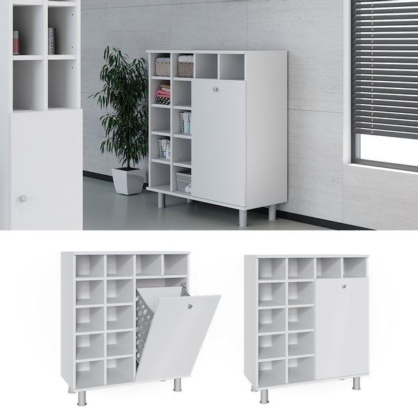 Vicco Wäscheschrank Fynn, Weiß, 78.4 x günstig online kaufen