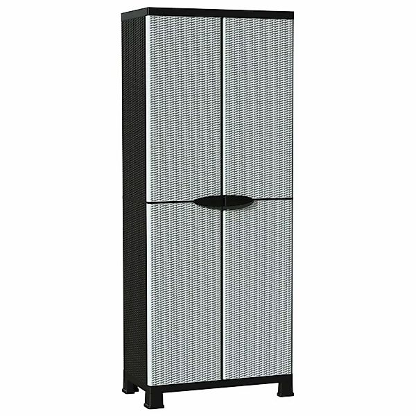 vidaXL Kunststoffschrank 68x39x171,5 cm Rattan-Design günstig online kaufen