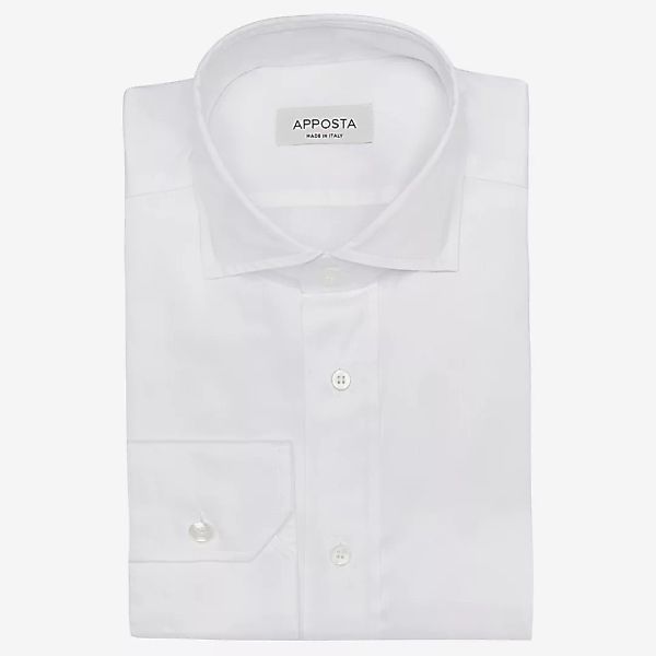 Hemd  einfarbig  weiß stretch popeline, kragenform  modernisierter spreizkr günstig online kaufen