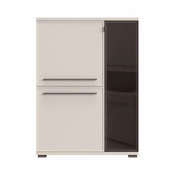 OTTO home Highboard "Opera Sideboard, Kommode, Glastür mit Aluminiumrahmen" günstig online kaufen