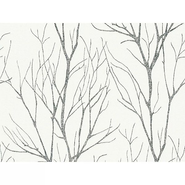 Bricoflor Waldtapete in Schwarz Weiß Moderne Baum Tapete Ideal für Schlafzi günstig online kaufen