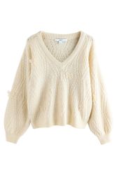 Next V-Ausschnitt-Pullover Argyle-Pullover mit V-Ausschnitt und günstig online kaufen