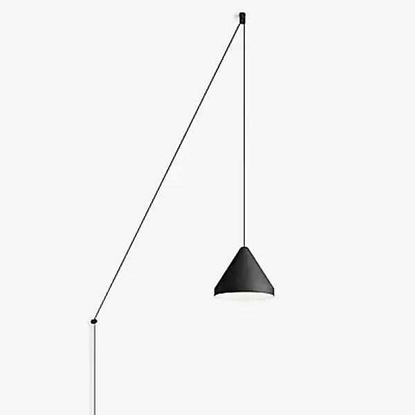 Vibia North Pendelleuchte LED für Wandmontage, schwarz - ø16 cm günstig online kaufen