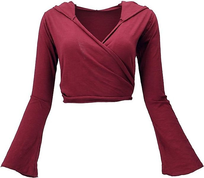 Guru-Shop Longsleeve Wickeltop, Yogatop, Langarmshirt mit.. alternative Bek günstig online kaufen