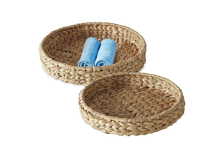 Spetebo Dekotablett Korbschale Wasserhyazinthe Boho Chic (Set, 2 St., 1), a günstig online kaufen