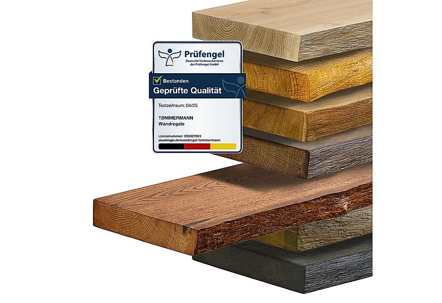 tømmermann Wandregal Schweberegal Holzregal mit Baumkante - Hängeregal aus günstig online kaufen