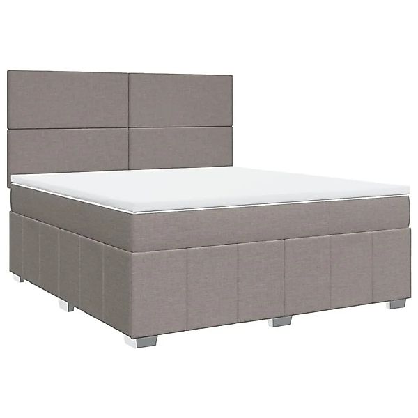 vidaXL Boxspringbett mit Matratze Taupe 180x200 cm Stoff 3291744 günstig online kaufen