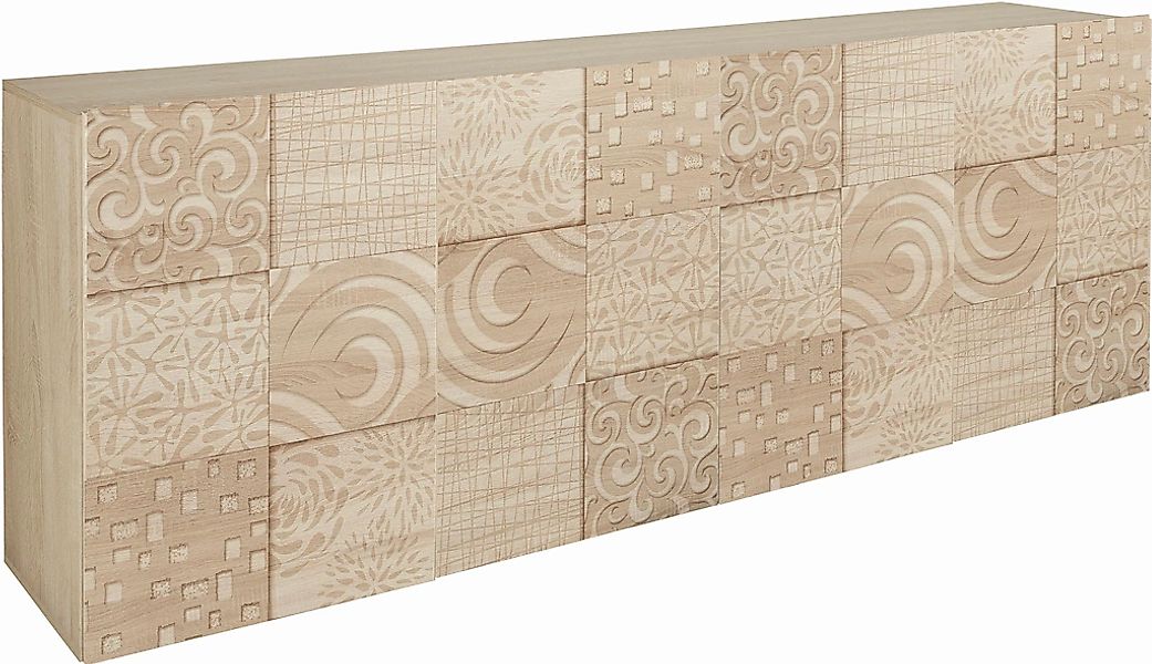 Home affaire Sideboard "Miro" Breite 241 cm mit dekorativem Siebdruck günstig online kaufen