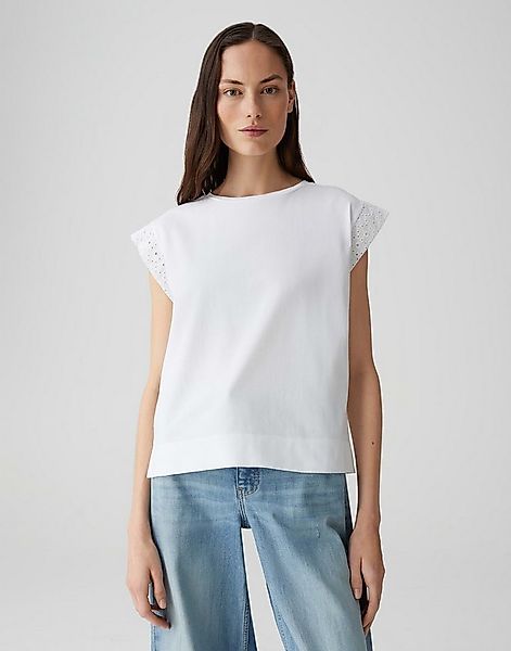 OPUS Kurzarmshirt SALLSO Regular mit dekorativer Lochspitze günstig online kaufen
