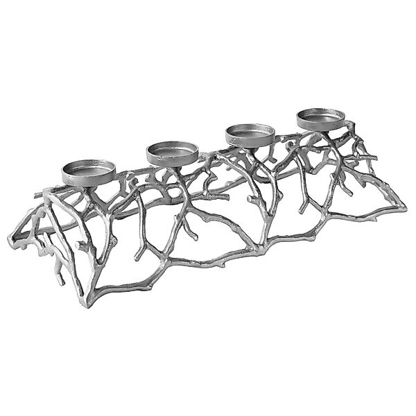 riess-ambiente Kerzenhalter ABSTRACT 60cm silber (Einzelartikel, günstig online kaufen