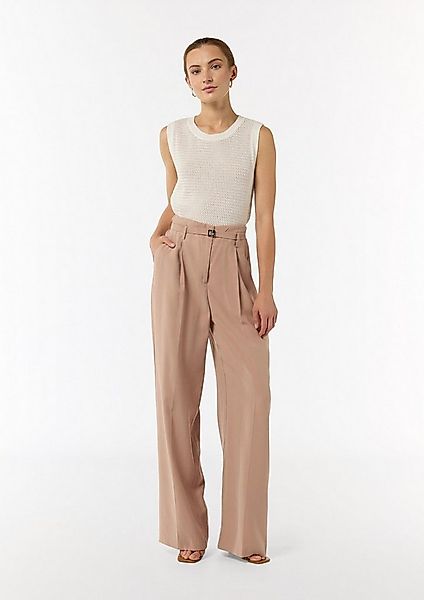 comma Chinos Hose Loose: Weite Hose aus Piqué günstig online kaufen