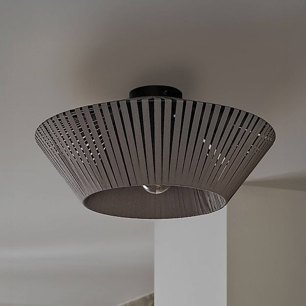 OSRAM Deckenlampe Decor Stripes grau, Ø 40,5 cm, Textil, E27 günstig online kaufen