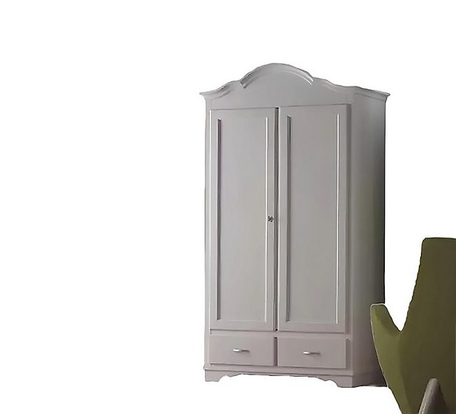 Xlmoebel Kleiderschrank Schlafzimmer Holz Kleiderschrank Weiß Schrank Stil günstig online kaufen
