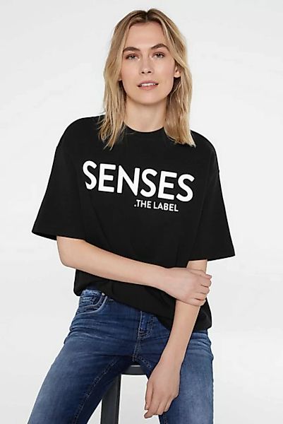 SENSES.THE LABEL Rundhalsshirt aus Baumwolle günstig online kaufen