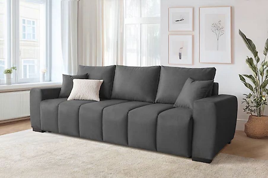 Home affaire Schlafsofa »Bello« mit Bettfunktion, Bettkasten, Frei im Raum günstig online kaufen