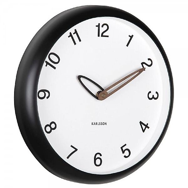 Karlsson Uhr Wanduhr Bella Matt Black günstig online kaufen