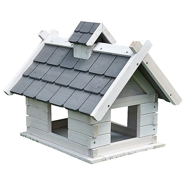 Mucola Vogelhaus Vogelvilla Grau Weiß Holz günstig online kaufen