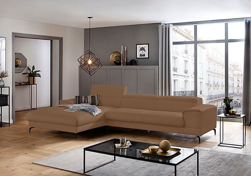 W.SCHILLIG Ecksofa »piedroo, Designsofa mit tollem Sitzkomfort, bequem, L-F günstig online kaufen