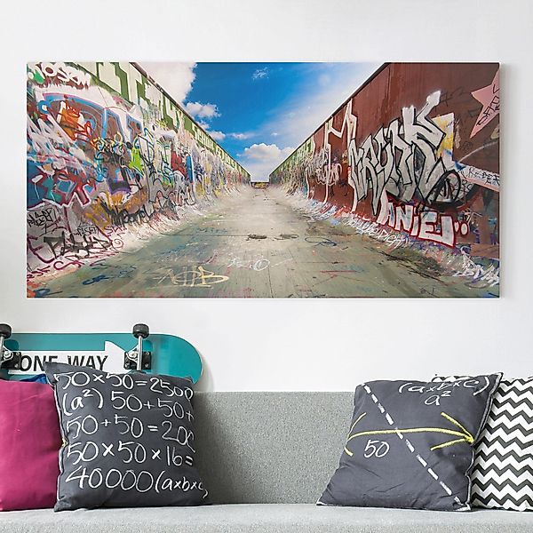 Leinwandbild - Querformat Skate Graffiti günstig online kaufen