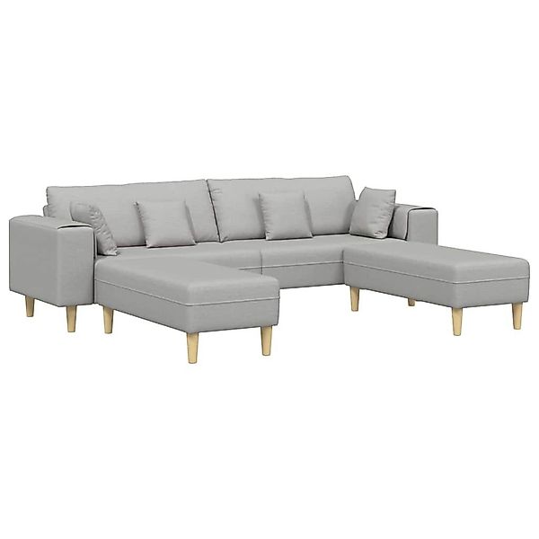 vidaXL Sofa Stoffsofa mit Kissen Wolkengrau günstig online kaufen
