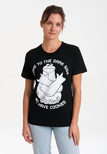 LOGOSHIRT T-Shirt "Sesamstrasse – Krümelmonster Dark Side" mit lizenziertem günstig online kaufen