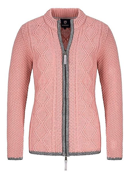 Almbock Trachtenstrickjacke Alina (1-tlg) altrosa mit Reißverschluss günstig online kaufen