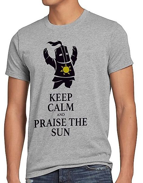 style3 T-Shirt Keep Calm Praise the Sun dark Sunbro Solaire Sonnenritter so günstig online kaufen