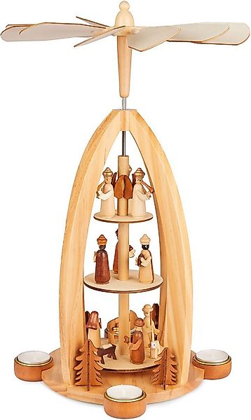 BRUBAKER Weihnachtspyramide Teelichtpyramide für Weihnachten - Pyramide für günstig online kaufen