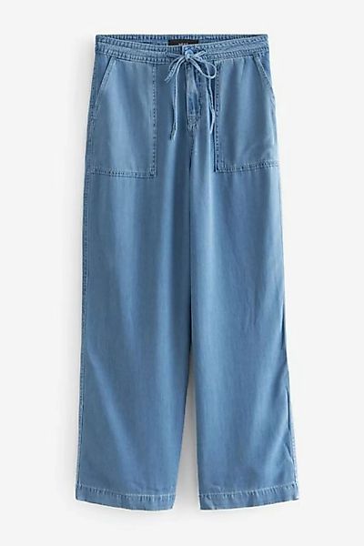 Next Weite Jeans Lyocell-Hose mit weitem Beinschnitt + Bindegürtel (1-tlg) günstig online kaufen