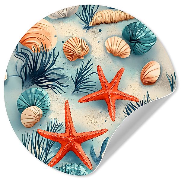 MuchoWow Wandsticker Seesterne - Muscheln - günstig online kaufen