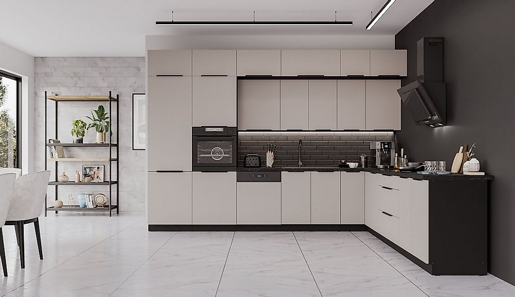 Küchen-Preisbombe Winkelküche ARONA 350x290 cm XL Stauraum Küchenzeile Küch günstig online kaufen