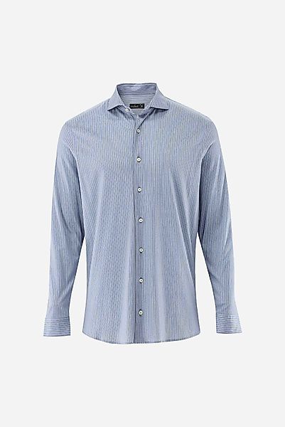 Jerseyhemd mit Streifen Tailor Fit günstig online kaufen